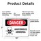 Signmission Anhydrous Ammonia Danger Sign, Plastic, 10in W x 7in L, 2PK OS-2PACK-DS-P-710-L-1028 - alternate 7